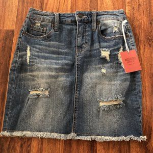 NWT Mossimo Denim Distressed Skirt